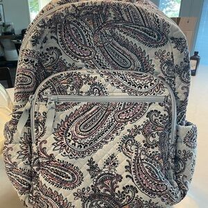 Vera Bradley Paisley Backpack - Gray and Pink